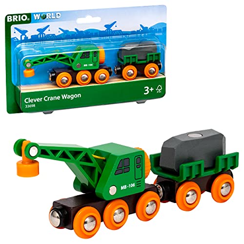 BRIO Vagón-grúa con Remolque (33698), Multicolor (1)