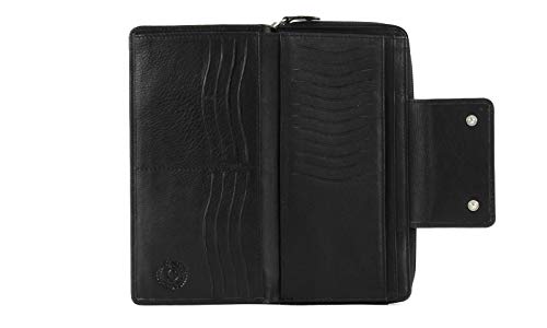 Bugatti Vertice Cartera Tarjetero Mujer Piel 24 Tarjetas - Negro