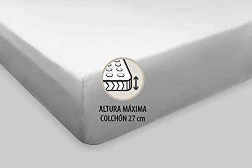 Burrito Blanco Sábanas de Hostelería | Sábana 135 | Juego de Sábanas | Ropa de Cama Algodón | Fácil Planchado | Color Blanco | Disponible en Más Medidas