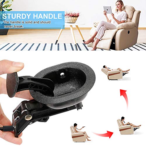 BUZIFU Palanca Sofá Reclinable con Cable de Repuesto, 2 unids Palanca Sillon Relax y 2 unids Cable de Sillón 95 cm, Tirador Sillón Relax Universal, para Sustituir El Sistema Reclinación Manual Roto