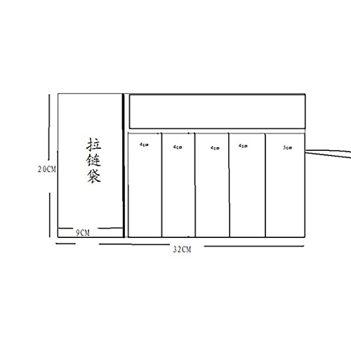 BWCGA Caja de lápices tela estilo japonés grúa pluma cortina lápiz caso antiguo desplazamiento lápiz caja rodillo cortina (Color : A, Size : 33 * 20CM)