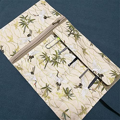 BWCGA Caja de lápices tela estilo japonés grúa pluma cortina lápiz caso antiguo desplazamiento lápiz caja rodillo cortina (Color : A, Size : 33 * 20CM)