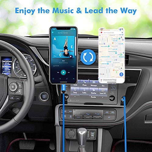 Cable auxiliar de 3,5 mm compatible con iPhone cable auxiliar compatible con iPhone 12 11/X/8/8 7 Plus/XS MA/XR para radio de coche altavoces adaptador de auriculares compatible con color azul