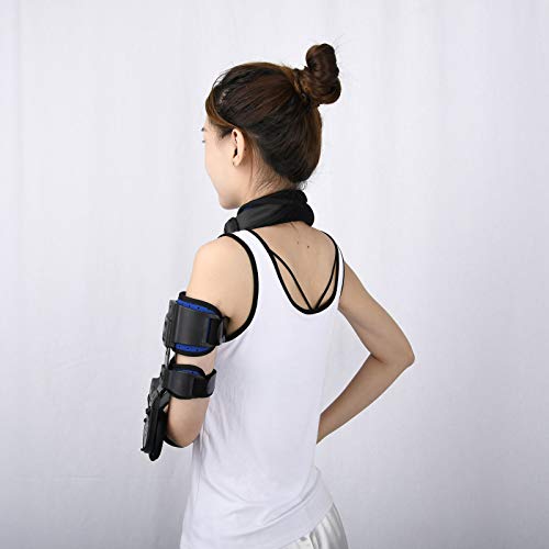 Cajolg Codera ajustable para brazo con bisagras, fijación de fractura de antebrazo, ortesis adecuada para codo, contractura, codo y brazo izquierdo