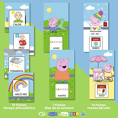 Calendario Infantil con Pictogramas de Peppa Pig |Atemporal en Formato Escritorio