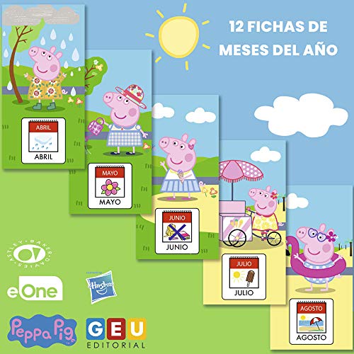 Calendario Infantil con Pictogramas de Peppa Pig |Atemporal en Formato Escritorio