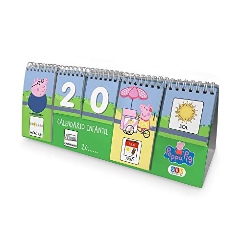 Calendario Infantil con Pictogramas de Peppa Pig |Atemporal en Formato Escritorio