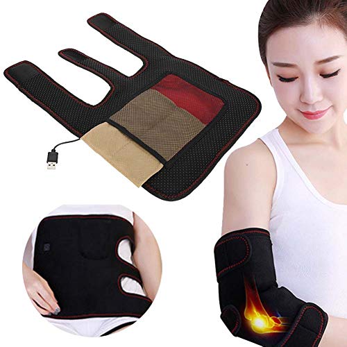 Calentador de codo de calentamiento eléctrico USB Terapia de calentamiento con bolsa de moxibustión Envoltura de soporte de codo torcido Codos de esguince Codos, tendinitis, artritis y otras lesiones