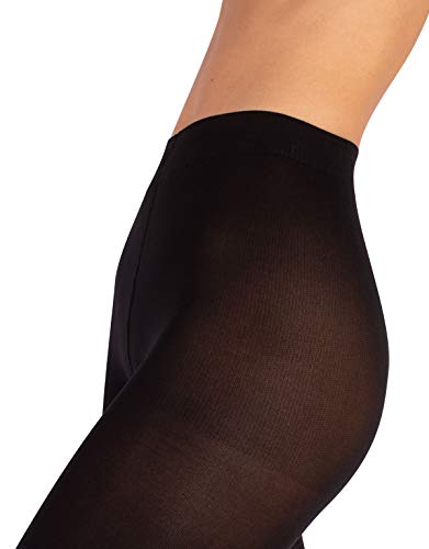 CALZITALY Pantis sin Pie, Medias Semi Opacas, Leggings, Mallas, 60 DEN, Negro, Made in Italy (L/XL)