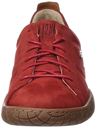 camel active Inspiration, Zapatos de Cordones Derby Mujer, Rojo (Red 05), 36 EU