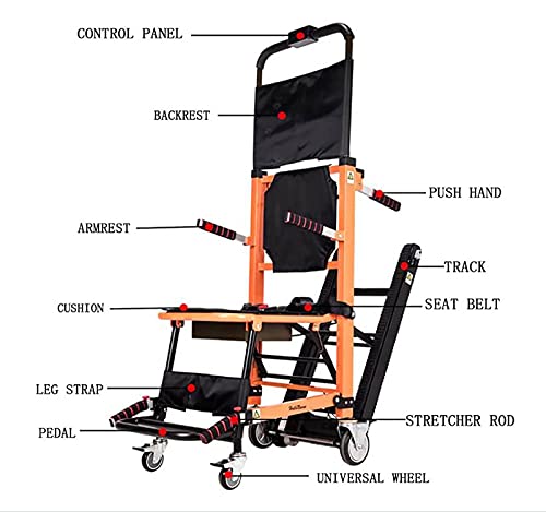 Camilla de Escalera para Silla de Ruedas para Silla de Ruedas eléctrica Plegable y Ligera para Subir escaleras, Soporte automático para Subir escaleras Inteligente Silla de Escalera para Subir