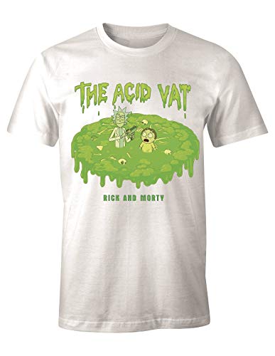 Camiseta de Hombre Rick and Morty The Acid Vat algodón Blanco - XL