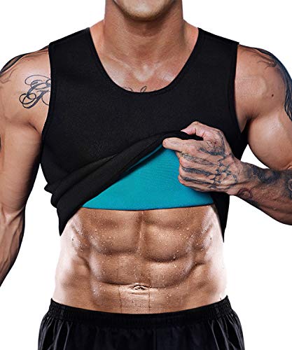 Camiseta Reductora LaLaAreal Hombre Faja Reductora Adelgazante de Neopreno Compresion para Perdida de Peso, Faja Abdomen y Barriga Size L