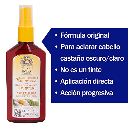 Camomila intea premium – Spray aclarador de cabello rubio natural - Extracto natural ecológico de manzanilla – 100 ML