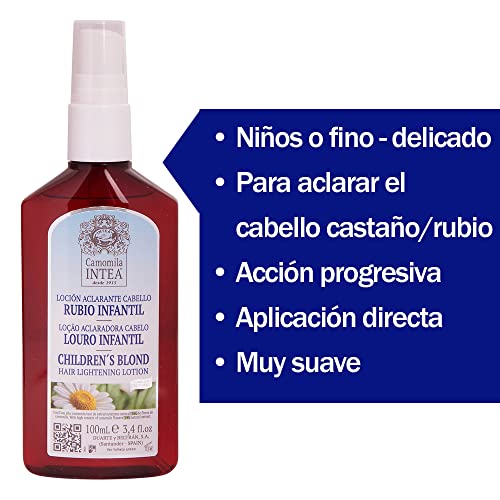 Camomila intea premium – Spray Infantil alarador de cabello rubio natural - Extracto natural ecológico de manzanilla – 100 ML