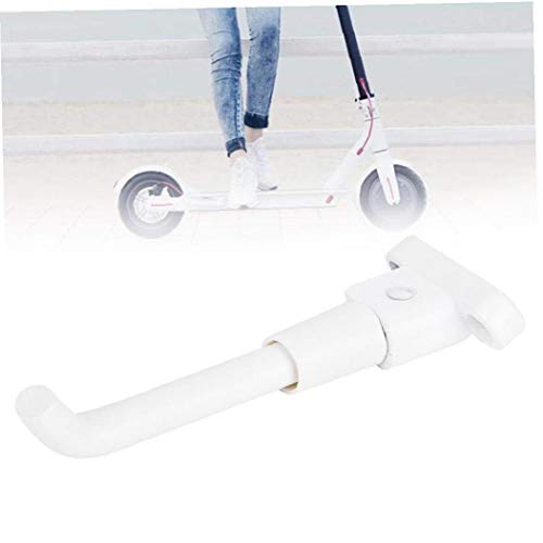 Canjerusof Scooter de Pata de Cabra Plantilla ortopédica de Scooter de Kickstand del Lado del reemplazo para Xiaomi M365 Pro Aparcamiento Soporte de pie de Acero de aleación Blanca