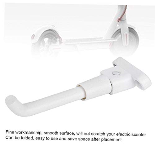 Canjerusof Scooter de Pata de Cabra Plantilla ortopédica de Scooter de Kickstand del Lado del reemplazo para Xiaomi M365 Pro Aparcamiento Soporte de pie de Acero de aleación Blanca