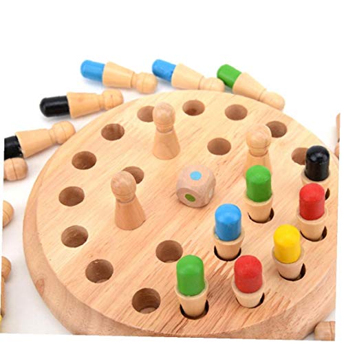 Capacidad Educativo Juguetes para Niños De Madera De Ajedrez De Memoria Fósforo Color Juego Juguete Cognoscitivo Educativo Pensamiento Lógico para Los Niños