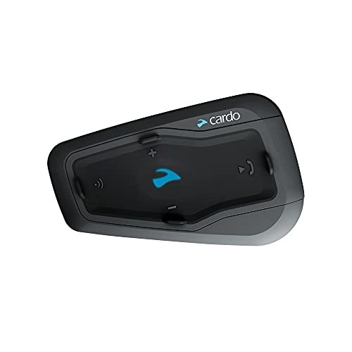 CARDO FRC2P101 FREECOM 2 Plus para Motocicleta 2 Vías Bluetooth Sistema De Comunicación Auriculares, Negro, Doble, Set de 2