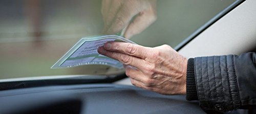 CARDPICKER - Cubierta protectora, imán de cristal, para tarjeta de estacionamiento - Licencia de Parklizenzen & Co. - autoadhesivo ADAC probado