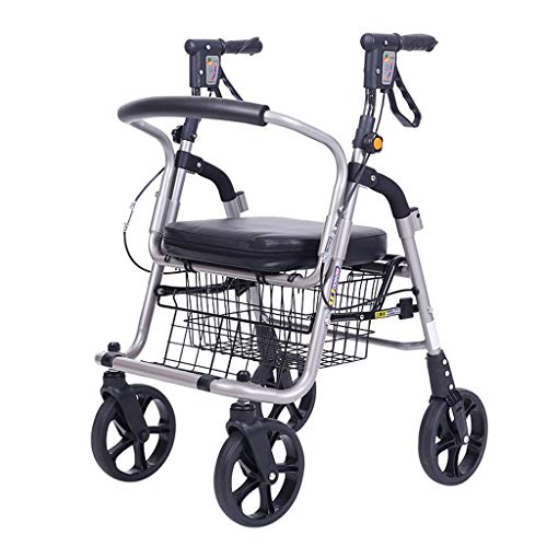 Carritos de la compra Caminante Mayor Carro Portátil Puede Llevar Una Silla De Ruedas Plegable Scooter De Cuatro Ruedas Regalo Puede Soportar 120 Kg