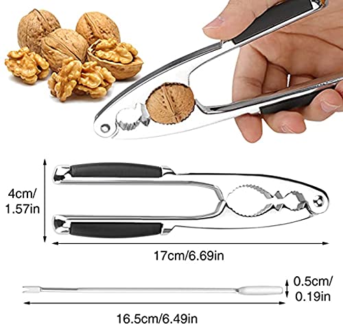 Cascanueces de Nueces Abridor de Castañas Acero Inoxidable Cascanueces para Cocina Alicates Castañas Clip de Nuez Pinza Castaña Cortador de Castañas Abridor de Tuercas de Nogal