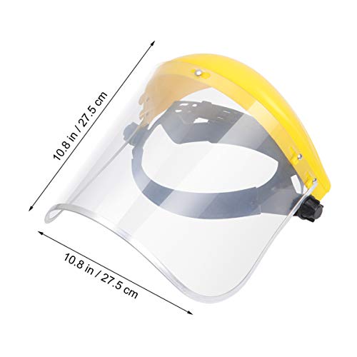 Casco de Trinquete de Protección Facial de Seguridad con Visera Transparente Pantalla Protectora para Carpintería Rectificado Soldadura Segado