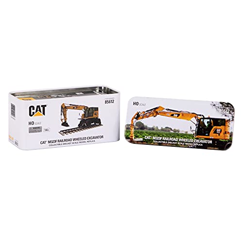 Caterpillar M323F 85612 - Excavadora móvil (Incluye Accesorios, Escala 1:87, 9,5 x 3,4 x 4,6 cm, Escala 14+, para maquetas de ferrocarriles y coleccionistas)