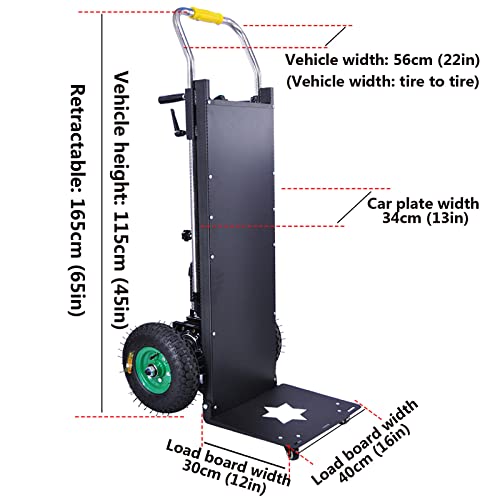 CCFCF Carro Eléctrico para Subir Escaleras, 1200W Carretilla De Mano para Subir Escaleras con Motor con Batería De 48V / 36AH, para Escaleras Arriba Y Abajo, 250Kg / 551LBS