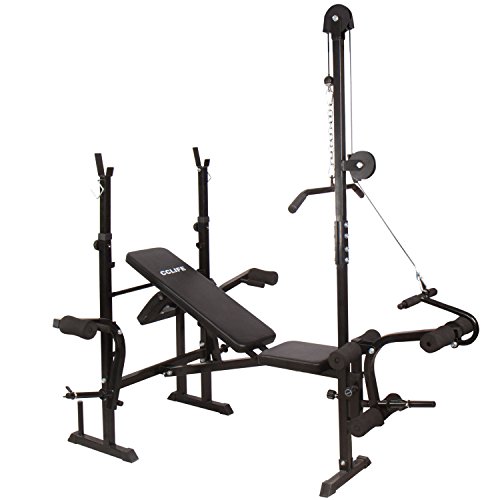 CCLIFE ZERRO Banco de Pesas Banco de musculación PRES Banco Banco de Entrenamiento Ajustable 126/178/217 cm