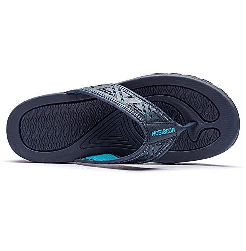 CELANDA Chanclas Piscina Hombre Verano Deportivo de Playa Sandalias Flip Flop Antideslizante Confortable Ducha Zapatillas Azul 47EU