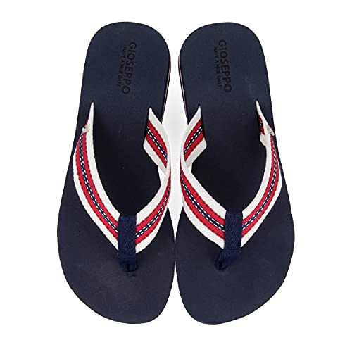 Chanclas esclavas en azul marino con cuña para mujer SOISSONS