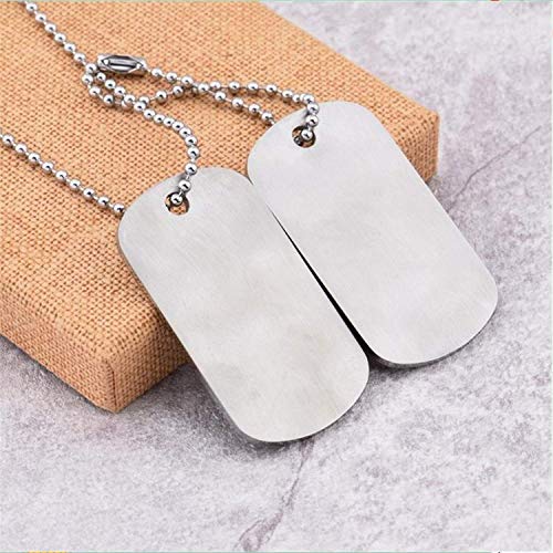 Chapas Militares Personalizadas de Acero Inoxidable Estilo Ejército Americano Dog Tag Joyería de Hipoalergénico Original