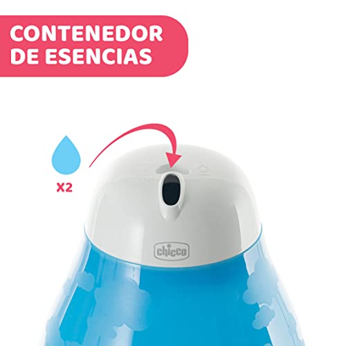 Chicco Humi Ambient - Humidificador de vapor tibio con contenedor de esencias y autonomía de 8 horas