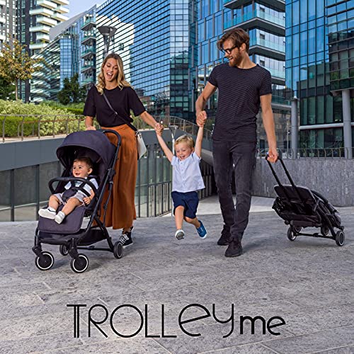 Chicco Trolley Me Silla de Paseo Ligera de 0 Meses hasta 15 kg, Buggy Reclinable y Plegable con Función de Trolley, Cierre Compacto, Cubierta para la Lluvia y Capota Plegable - Color Rosa