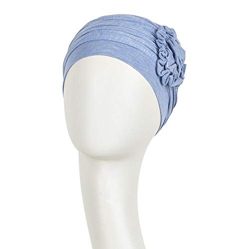 Christine Headwear Turbante Lotus-Uni BambooHeadwear Gorro quimioterapia pañuelo para Cabeza (Talla única - Celeste)