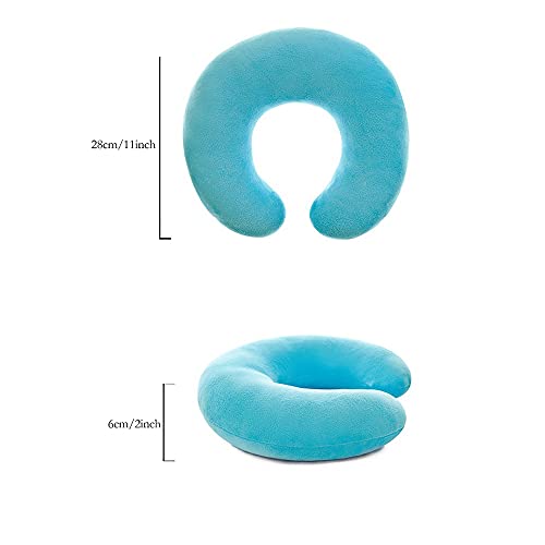 CHSG 2 Pcs Cojín De Reposacabezas U, Portátiles Apoyo, Almohada Cuello, Memoria Almohada Cervical Viaje, Suave Y Alivio De Estrés, para Aeroplano, Autobús, Tren, Oficina, Hogar (Color Aleatorio)