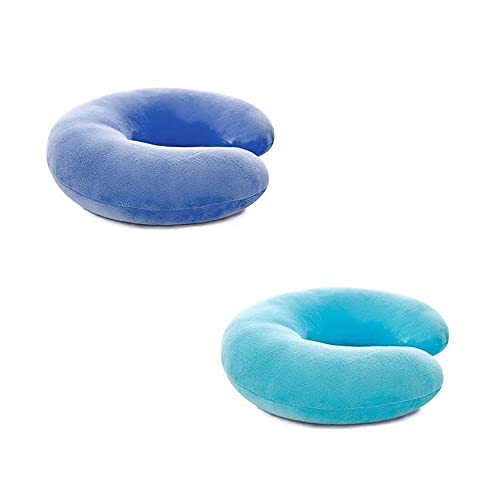 CHSG 2 Pcs Cojín De Reposacabezas U, Portátiles Apoyo, Almohada Cuello, Memoria Almohada Cervical Viaje, Suave Y Alivio De Estrés, para Aeroplano, Autobús, Tren, Oficina, Hogar (Color Aleatorio)