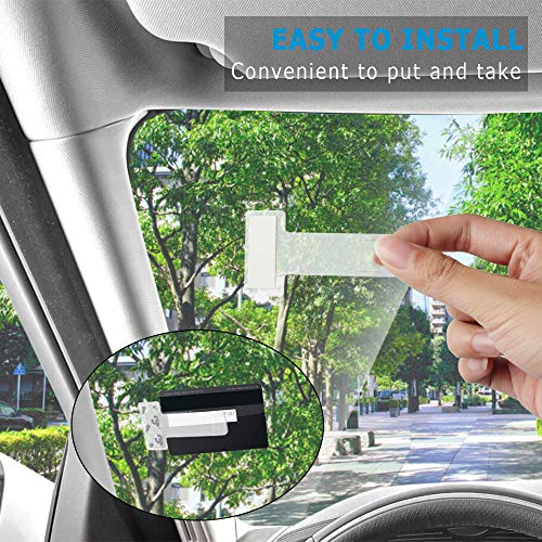 Chudian 12pcs Parabrisas Clip para Parabrisas de Coche Ticket Clip Coche, Parabrisas Titular de Boleto de Estacionamiento Transparente Autoadhesivo Tarjeta de Discapacidad para Evitar Multas