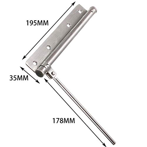 Cierrapuertas de Acero Inoxidable Fuerza Ajustable Montaje en Superficie Cierre Automático Diámetro del Pilar de 7 mm Fuerte y Robusto Cierre de Puerta Ligero Cerradura de Resorte.