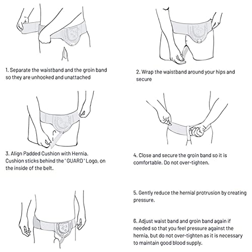 Cinturón de Hernia Inguinal para Hombres, Cinturón de Cadera Ajustable Hernia Inguinal, Cinturón de Soporte de Ingle para Adultos, Ligamento de Hernia Inguinal Médica A