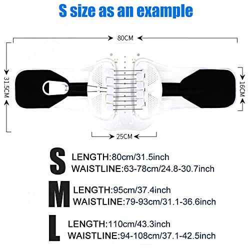 Cinturón De Soporte Lumbar para La Parte Inferior De La Espalda con Sistema De Polea para Aliviar El Dolor De Espalda, Hernia De Disco, Ciática, Escoliosis