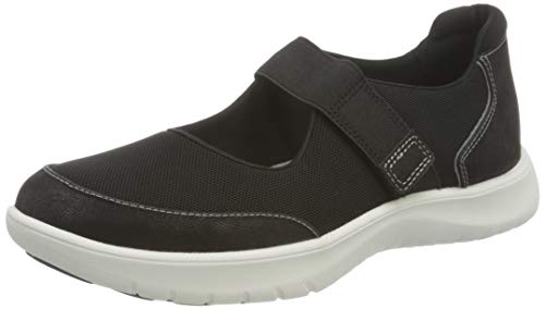 Clarks Adella West, Zapatillas Mujer, Tejido Negro, 38 EU