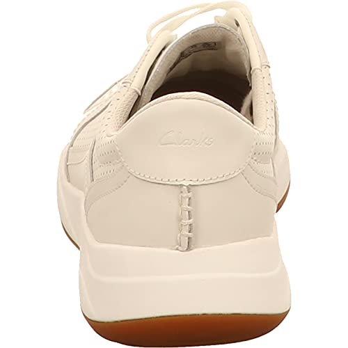 Clarks Sift Speed, Zapatillas Hombre, Blanco (White Leather White Leather), 42 EU