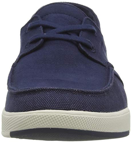 Clarks Step Isle Base, Zapatillas Hombre, Azul (Navy Canvas Navy Canvas), 42.5 EU