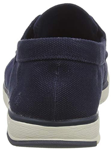 Clarks Step Isle Base, Zapatillas Hombre, Azul (Navy Canvas Navy Canvas), 42.5 EU