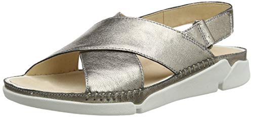 Clarks Tri Alexia Sandalias de Talón Abierto Mujer, Beige (Stone Stone), 38 EU