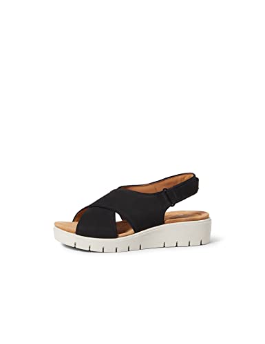 Clarks Un Karely Sun, Chanclas Sandalias Flip-Flop, Negro (Black Nubuck-), 38 EU