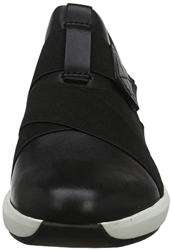 Clarks Un Rio Strap Zapatillas Mujer, Negro (Black Leather Black Leather), 37 EU