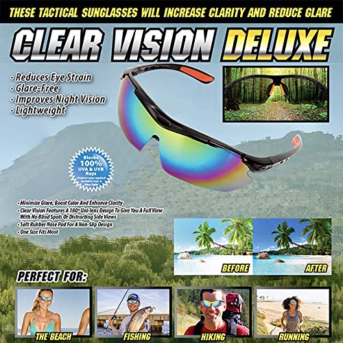 Clear Vision Deluxe Tactical Sunglasses